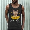 Sunflower Yorkie Mom Dog Lover Men Tank Top, novelty gifts, funny gifts