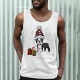 Boston Terrier Christmas T Shirt-Life Is Merrier Premium Tri-Blend Men Tank Top, novelty gifts, funny gifts