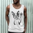 Boston Terrier Dog Raising Paw Idea Men Women Men Tank Top, novelty gifts, funny gifts