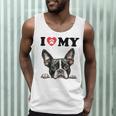 Boston Terrier I Heart My Dog Dog Lover Men Tank Top, novelty gifts, funny gifts