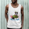 Boston Terrier Merry Christmas Tree Lights Dog X-Mas Dogs Men Tank Top, novelty gifts, funny gifts