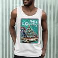 Boston Terrier Merry Christmas Tree Truck Dog X-Mas Men Tank Top, novelty gifts, funny gifts