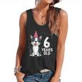 6 Years Old Birthday Boston Terrier Dog Lover 6th Party Kid Flowy Tank, trending gift