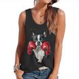 Boston Terrier Boxing Flowy Tank, trending gift