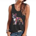 Boston Terrier Floral Dog Lover Vintage Distressed For Men Women Kids Flowy Tank, trending gift