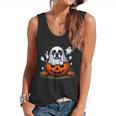 Boston Terrier Ghost Boo Halloween Kids Flowy Tank, trending gift