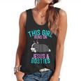 Boston Terrier This Girl Runs On Jesus And Boston Terriers Flowy Tank, trending gift