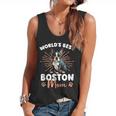 Boston Terrier Groovy World's Best Boston Mom Flowy Tank, trending gift