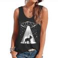 Boston Terrier Mom Dad Dog Alien UFO Flowy Tank, trending gift