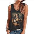 Boston Terrier Mona Lisa Painting Art Dog Mom Dad For Men Women Kids Flowy Tank, trending gift