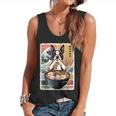 Boston Terrier Ramen Noodles Japanese Art Retro Ocean Waves Flowy Tank, trending gift