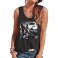 Boston Terrier Graphic Selfie With UFOs Weird Aliens Flowy Tank, trending gift
