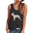 Boston Terrier Watercolor Flowers Flowy Tank, trending gift