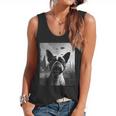 Dog Mom Dad Alien Selfie Boston Terrier UFO For Men Women Flowy Tank, trending gift
