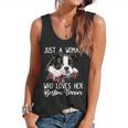 Just a Woman Who Loves Her Boston Terrier Cute Dog Mom Flowy Tank, trending gift