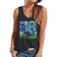Scottish Terrier Starry Night Scotty Dog Art By Aja Flowy Tank, trending gift