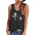 Skeleton Chasing Dog Boston Terrier Halloween Pet Lover Flowy Tank, trending gift