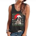 Ugly Xmas Sweater Santa Boston Terrier Dog Christmas For Men Women Kids Flowy Tank, trending gift