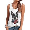 Boston Terrier American Flag Flowy Tank, trending gift