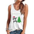 Boston Terrier Santa Hat Dabbing Around The Christmas Tree Flowy Tank, trending gift