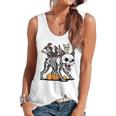 Boston Terrier Skeleton Mummy Witch Halloween Flowy Tank, trending gift