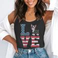 4th Of July Decor Patriotic LOVE Boston Terrier USA Flag Flowy Tank, funny gift