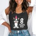 8 Years Old Birthday Boston Terrier Dog Lover 8th Party Kid Flowy Tank, funny gift