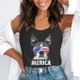 Boston Terrier 4th Of July Merica Men Women USA Flag Vintage Flowy Tank, funny gift