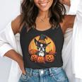 Boston Terrier Bostie Dog Breed Pet Halloween Pumpkins Flowy Tank, funny gift