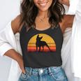 Boston Terrier Bostie Sunset Retro Dog Pet Mom Dad Flowy Tank, funny gift