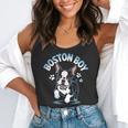 Boston Terrier Boy Cute Cartoon Dog Owner Pet Boston Terrier Flowy Tank, funny gift