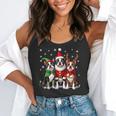 Boston Terrier Christmas Dogs Santa Reindeer Elf Flowy Tank, funny gift