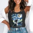Boston Terrier Dog Art Van Gogh Starry Night Boston Terrier Flowy Tank, funny gift