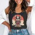Boston Terrier Dog Japanese Style Samurai Dogs Flowy Tank, funny gift