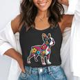 Boston Terrier Floral Vintage Dog Mom Distressed Men Women Kids Flowy Tank, funny gift