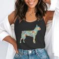 Boston Terrier Flower Silhouette Floral Dog Men Women Girls Kids Flowy Tank, funny gift