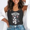Boston Terrier Girl Cute Cartoon For Dog Owners Pet Terrier Flowy Tank, funny gift