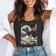 Boston Terrier Japanese Kanagawa Wave Surf Dog Flowy Tank, funny gift