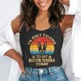 Boston Terrier Lover I'm Only Talking To My Dog Today Flowy Tank, funny gift