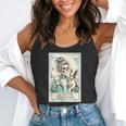 Boston Terrier Mom Skeleton Tarot Card Witch Vibes Dog Mom Flowy Tank, funny gift