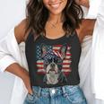 Boston Terrier Patriotic 4th Of July USA American Flag Flowy Tank, funny gift