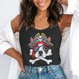 Boston Terrier Pirate T Shirt Jolly Roger Crossbones Skull Flowy Tank, funny gift