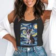 Boston Terrier Van Gogh Starry Night Flowy Tank, funny gift