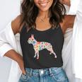 Boston Terrier Watercolor Flowers Flowy Tank, funny gift