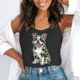 Camo Boston Terrier Pet Owner Camouflage Dog Lover Flowy Tank, funny gift