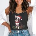 Cute Boston Terrier Dog Christmas Merry X-Mas Graphic Flowy Tank, funny gift