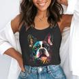 Cute Boston Terrier Puppy Dog Art Lover Unique Painting For Men Women Kids Flowy Tank, funny gift