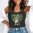 Cute Boston Terrier Shamrock St Patrick's Day Dog Lover Men Women Kids Flowy Tank, funny gift