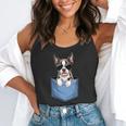 Cute Pocket Boston Terrier Lover Dog Mom Flowy Tank, funny gift