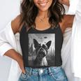 Dog Mom Dad Alien Selfie Boston Terrier UFO For Men Women Flowy Tank, funny gift